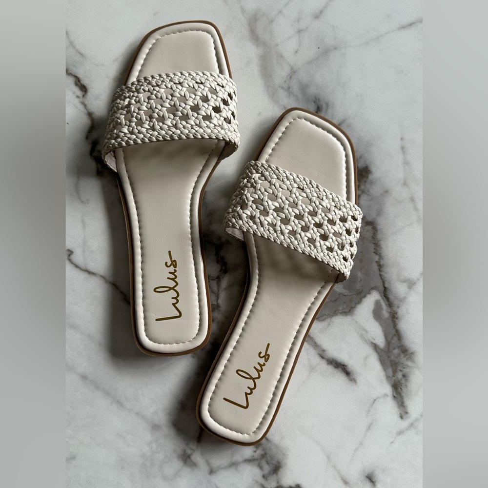 Lulu's Cream Woven Sandals